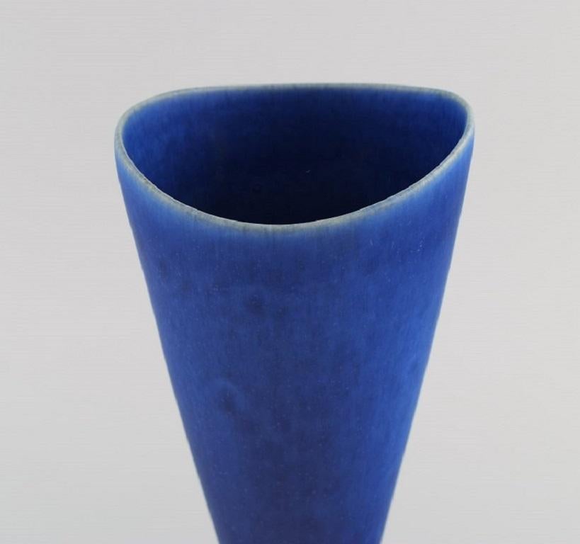 Swedish Stig Lindberg for Gustavsberg, Vase in Glazed Ceramics, Mid-20th C For Sale
