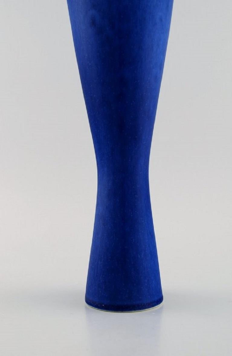 20th Century Stig Lindberg for Gustavsberg, Vase in Glazed Ceramics, Mid-20th C For Sale