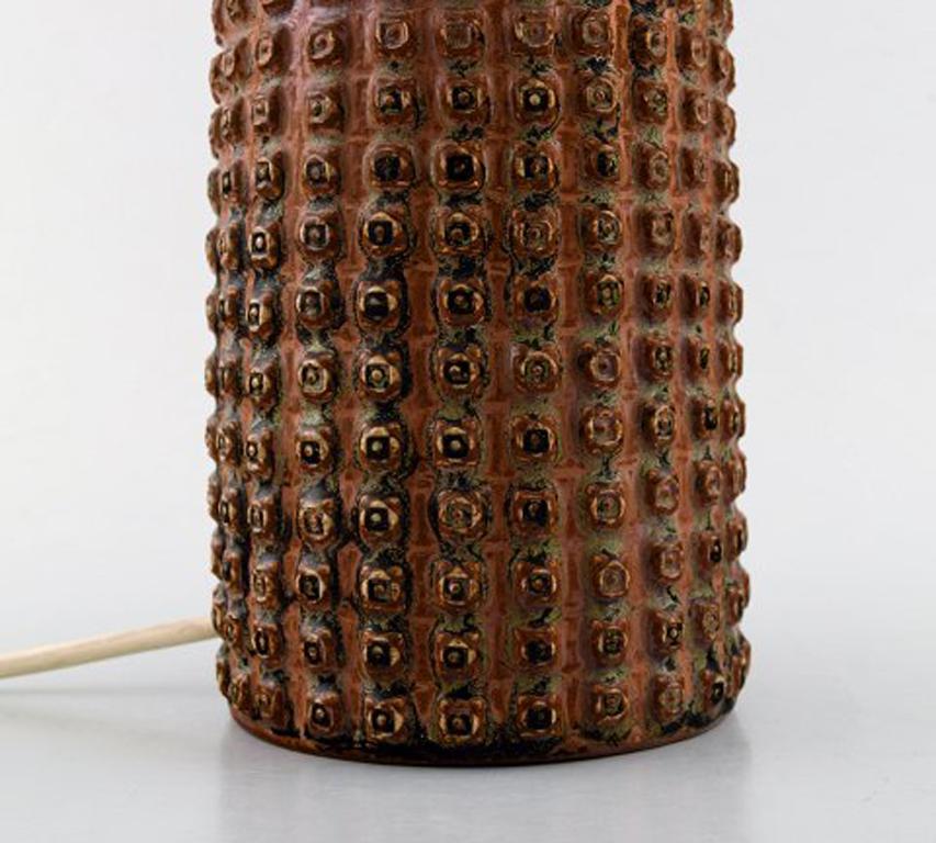 Danish Stig Lindberg, Gustavsberg Studio Hand, Large Ceramic Lamp, 1960s For Sale