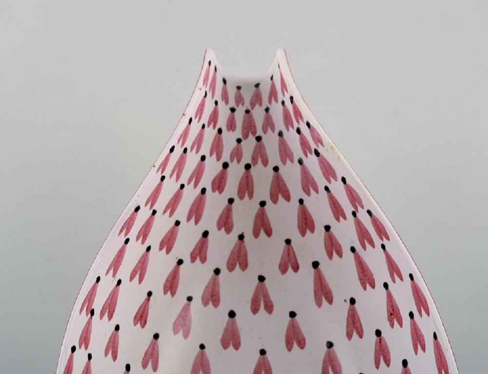 Smaltato Stig Lindberg per Gustavsberg Studio, Ciotola in gres dipinto a mano in vendita