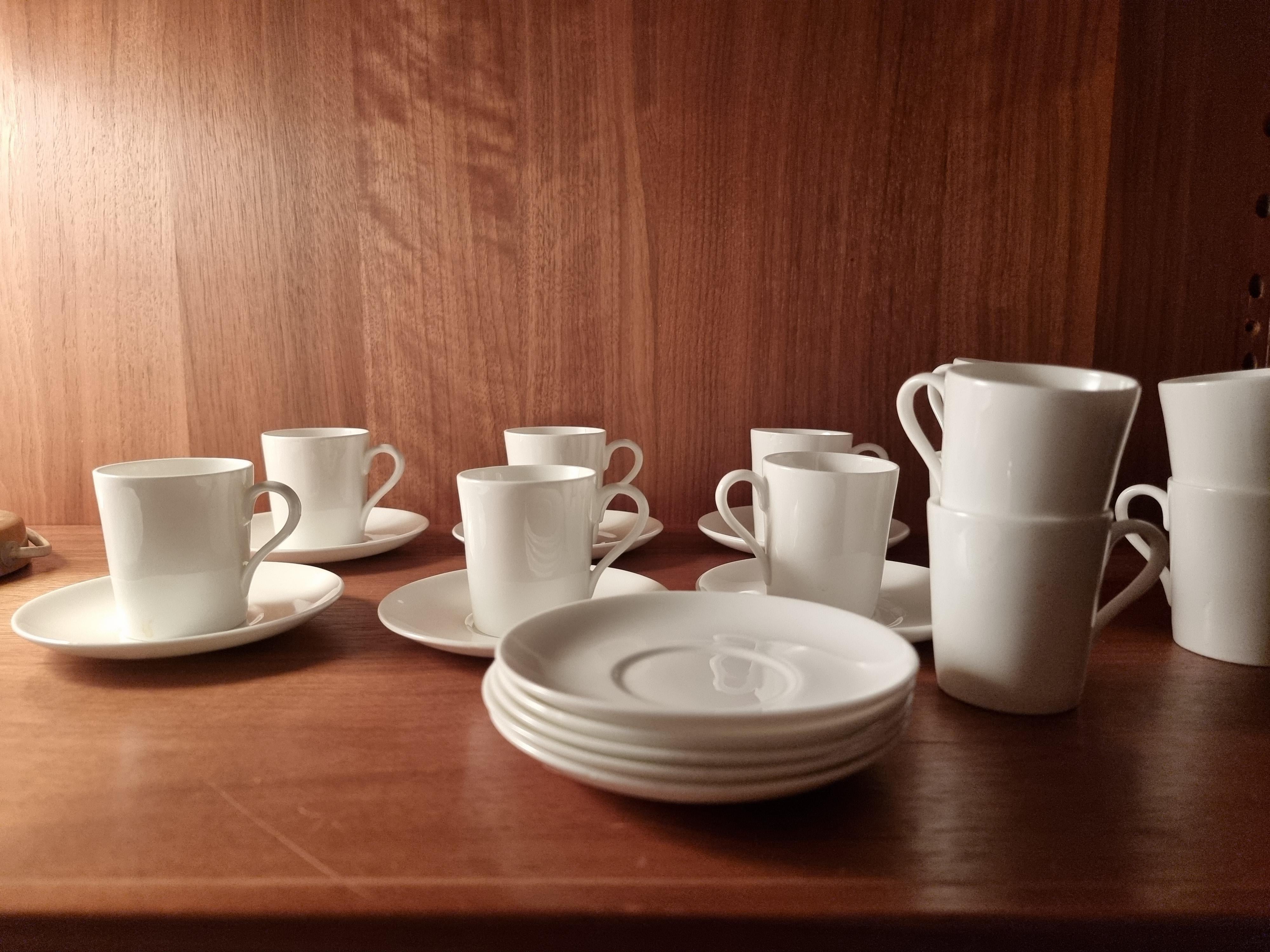 Stig Lindberg, Bone porcelain 10 Espresso cups  Gustavsberg, Scandinavian Modern For Sale 4