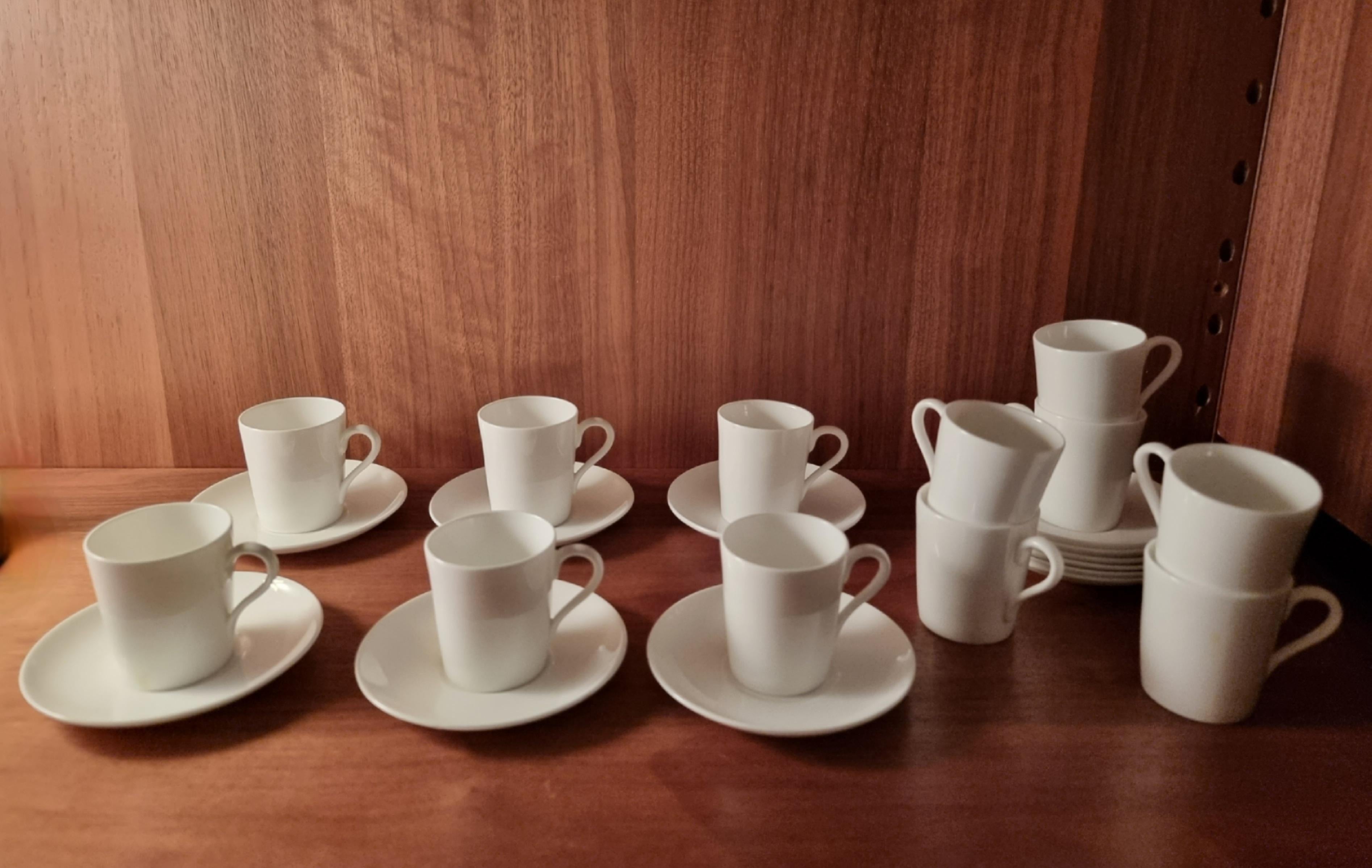 Swedish Stig Lindberg, Bone porcelain 10 Espresso cups  Gustavsberg, Scandinavian Modern For Sale