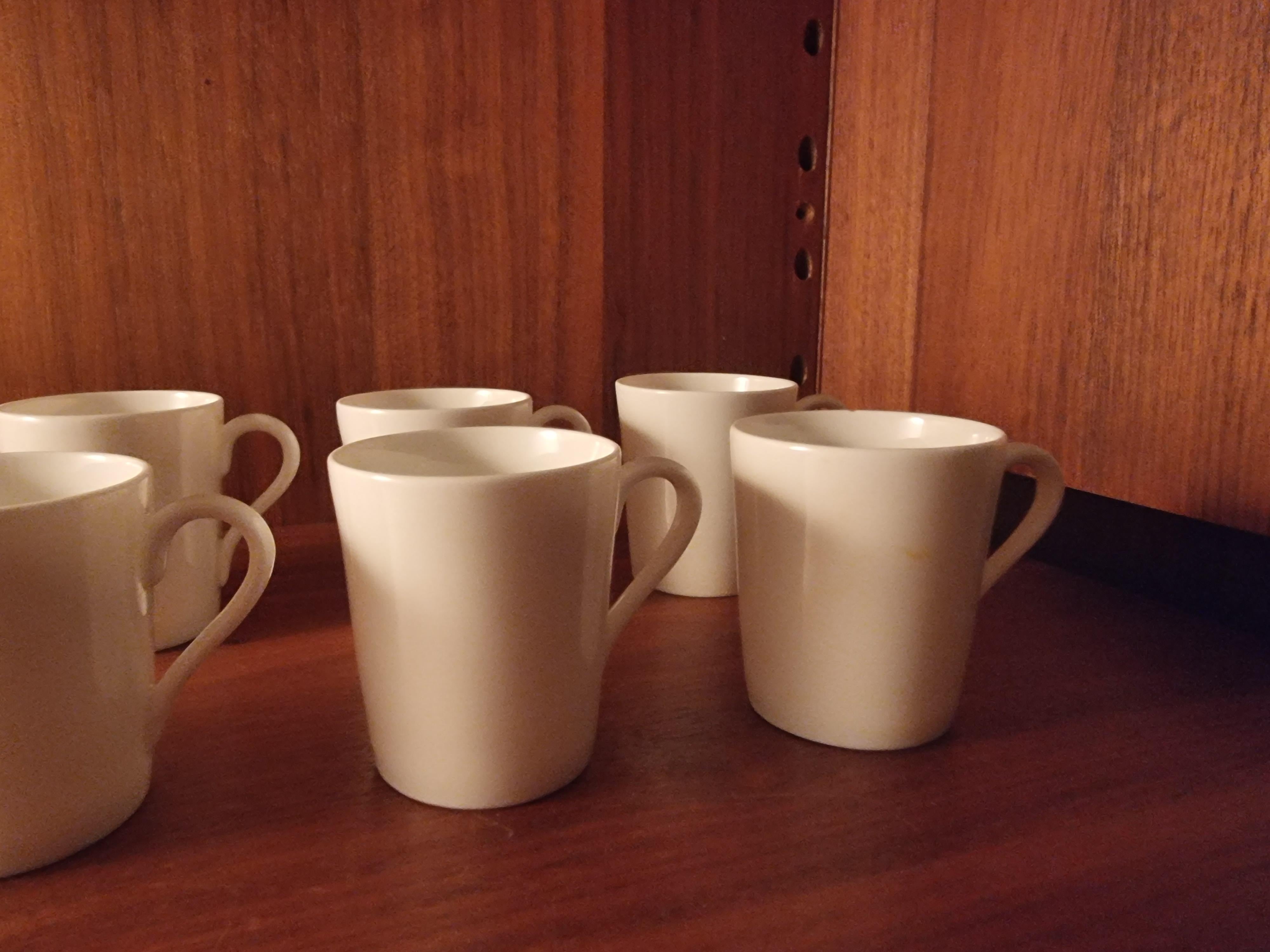 Stig Lindberg, Bone porcelain 10 Espresso cups  Gustavsberg, Scandinavian Modern For Sale 1