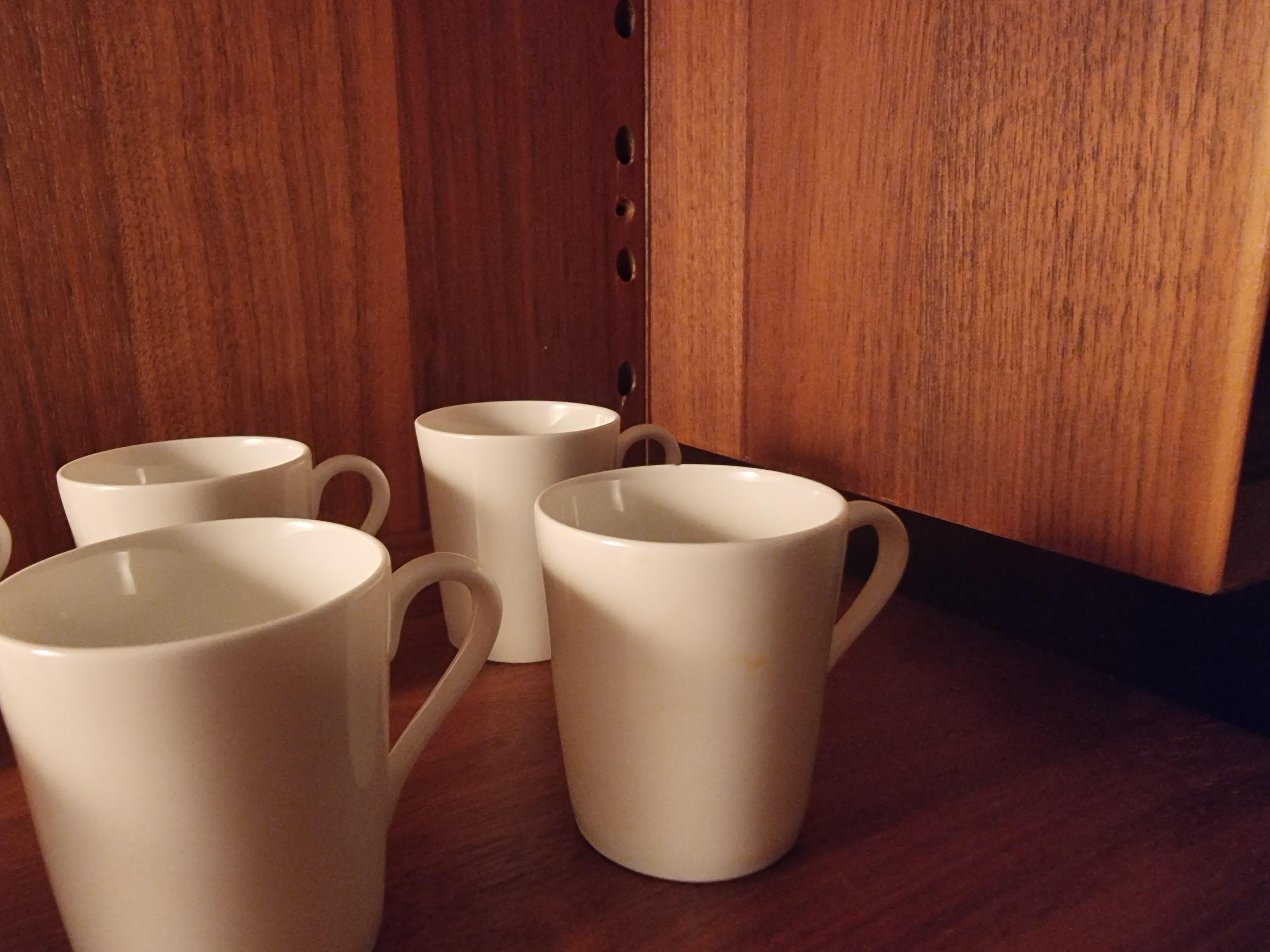Stig Lindberg, Bone porcelain 10 Espresso cups  Gustavsberg, Scandinavian Modern For Sale 2