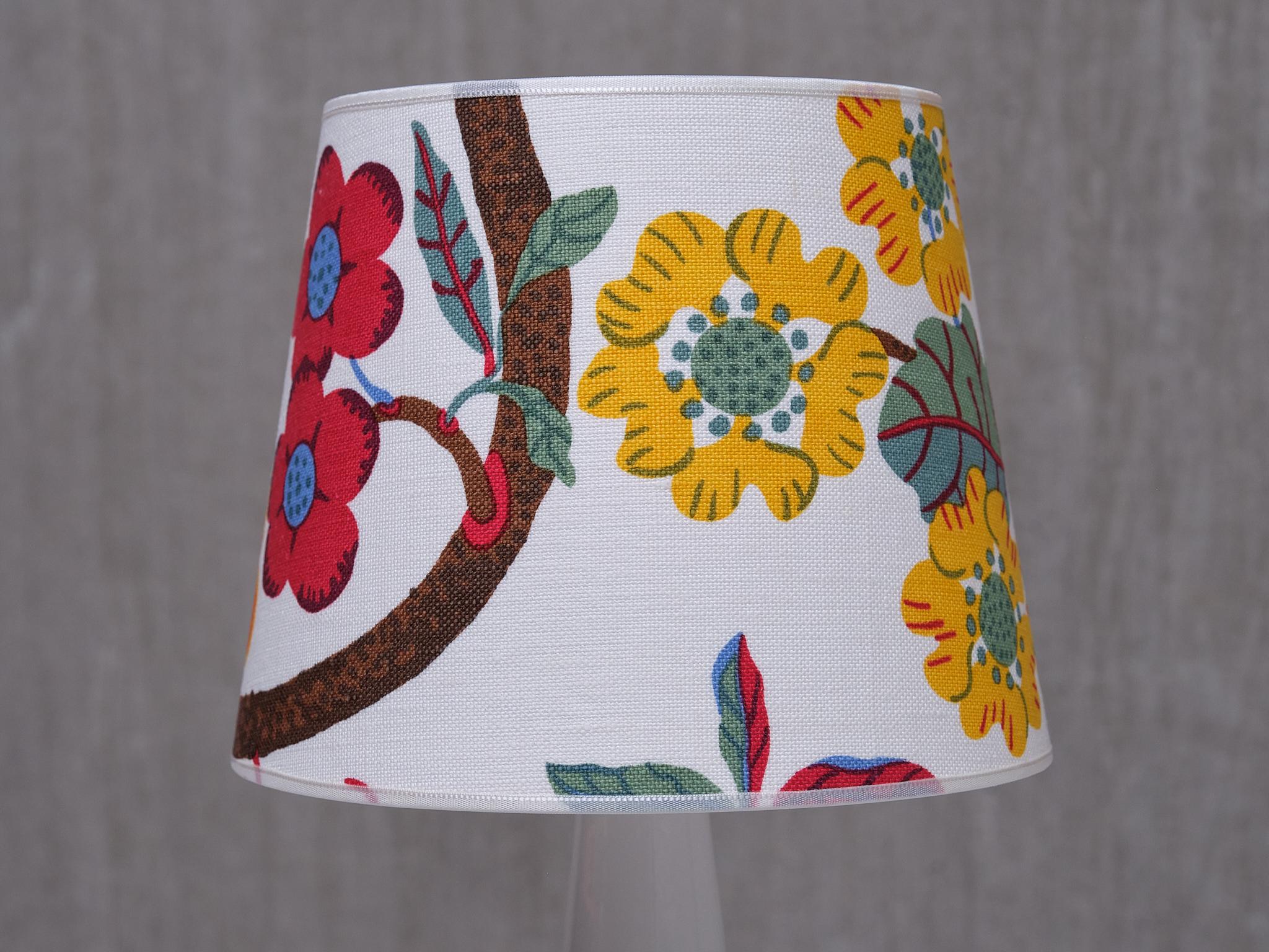 Sven Wejsfelt Ceramic Table Lamp with Josef Frank Shade, Gustavsberg, 1960s For Sale 4