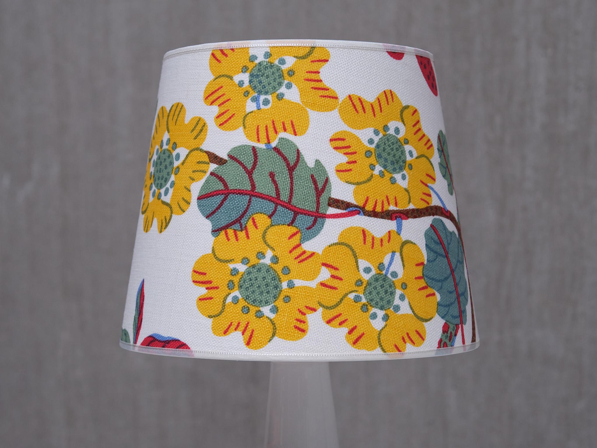 Mid-20th Century Sven Wejsfelt Ceramic Table Lamp with Josef Frank Shade, Gustavsberg, 1960s For Sale