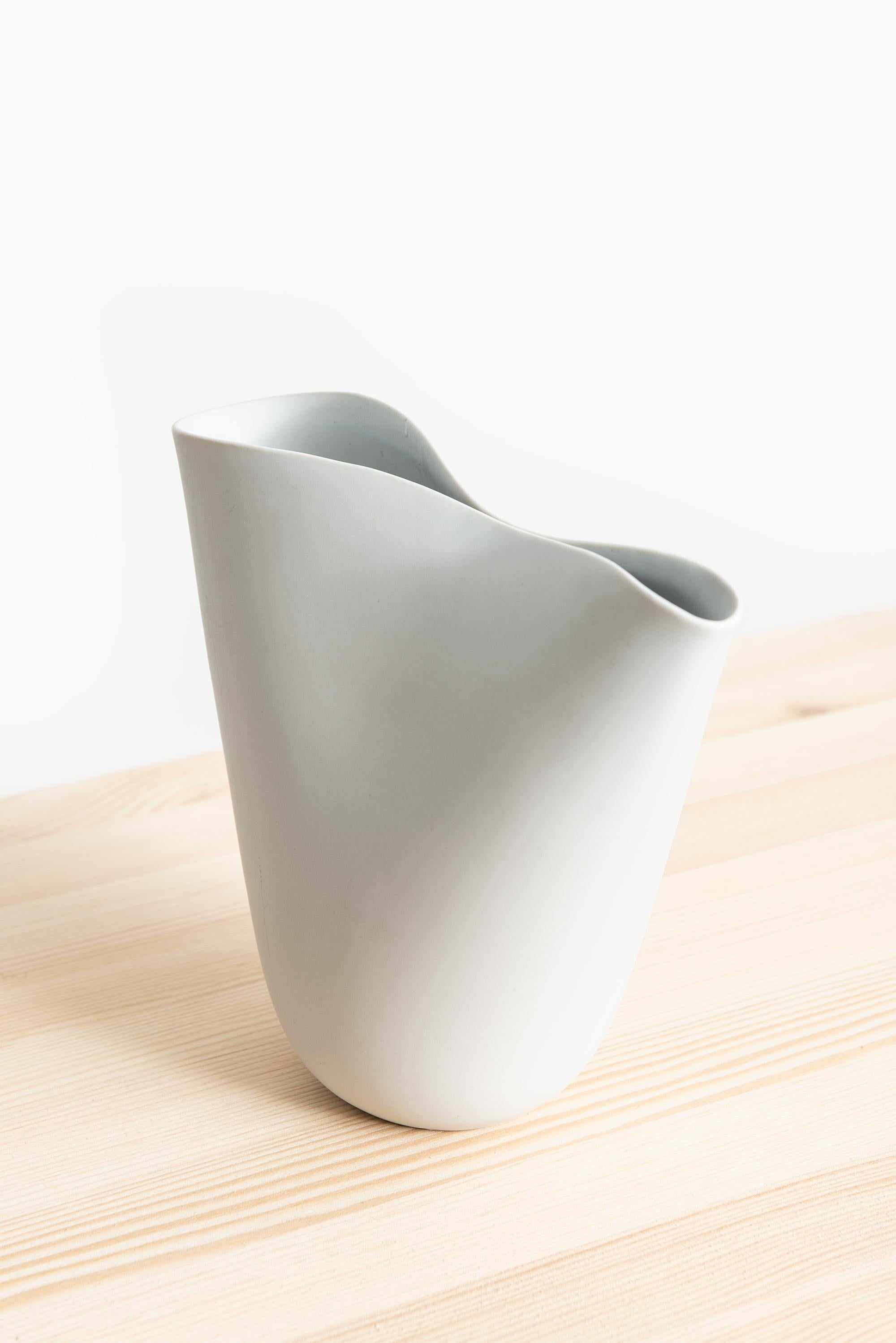 Swedish Stig Lindberg Ceramic Vase Model Veckla by Gustavsberg in Sweden For Sale