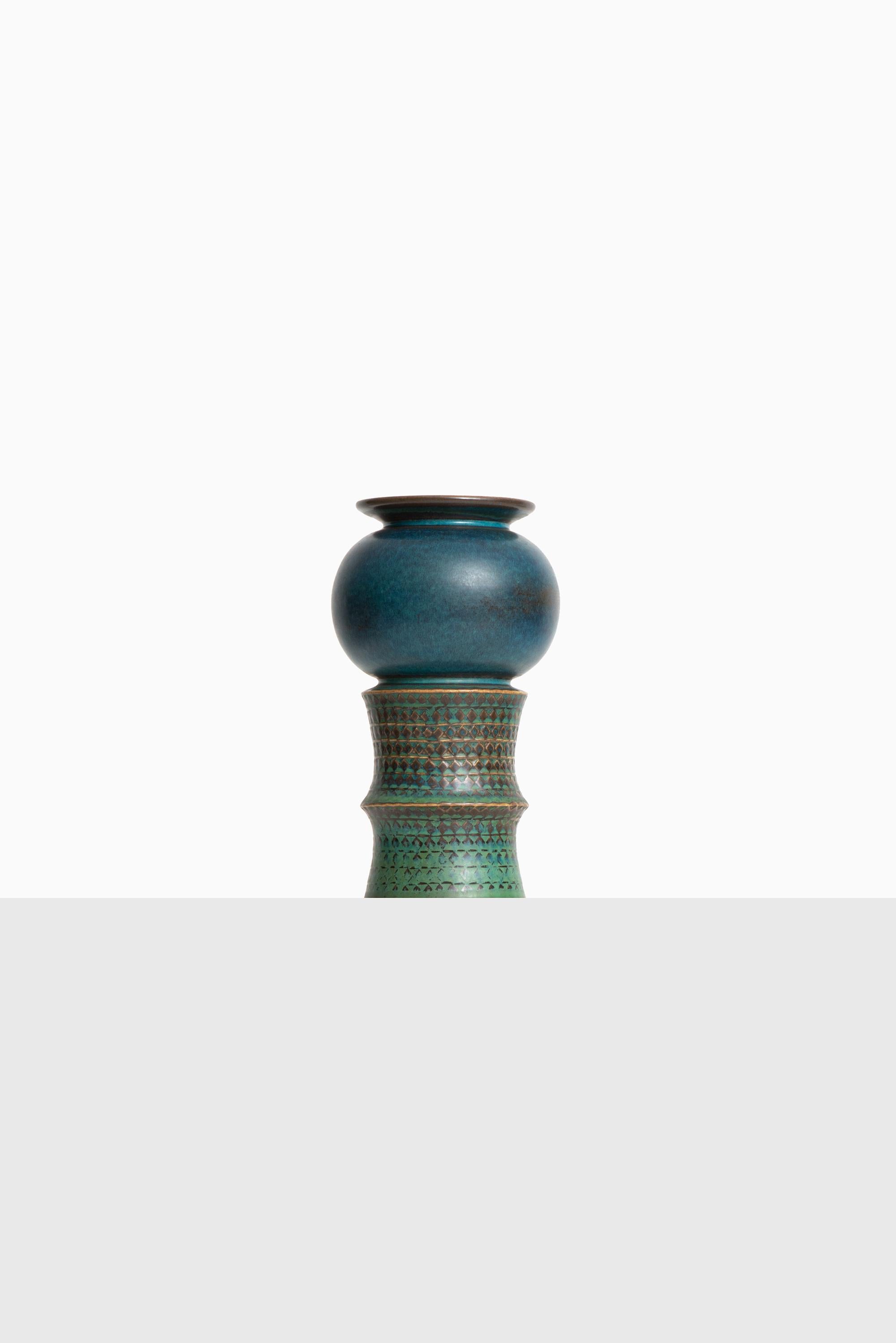 Ceramic vase designed by Stig Lindberg. Produced by Gustavsberg in Sweden.