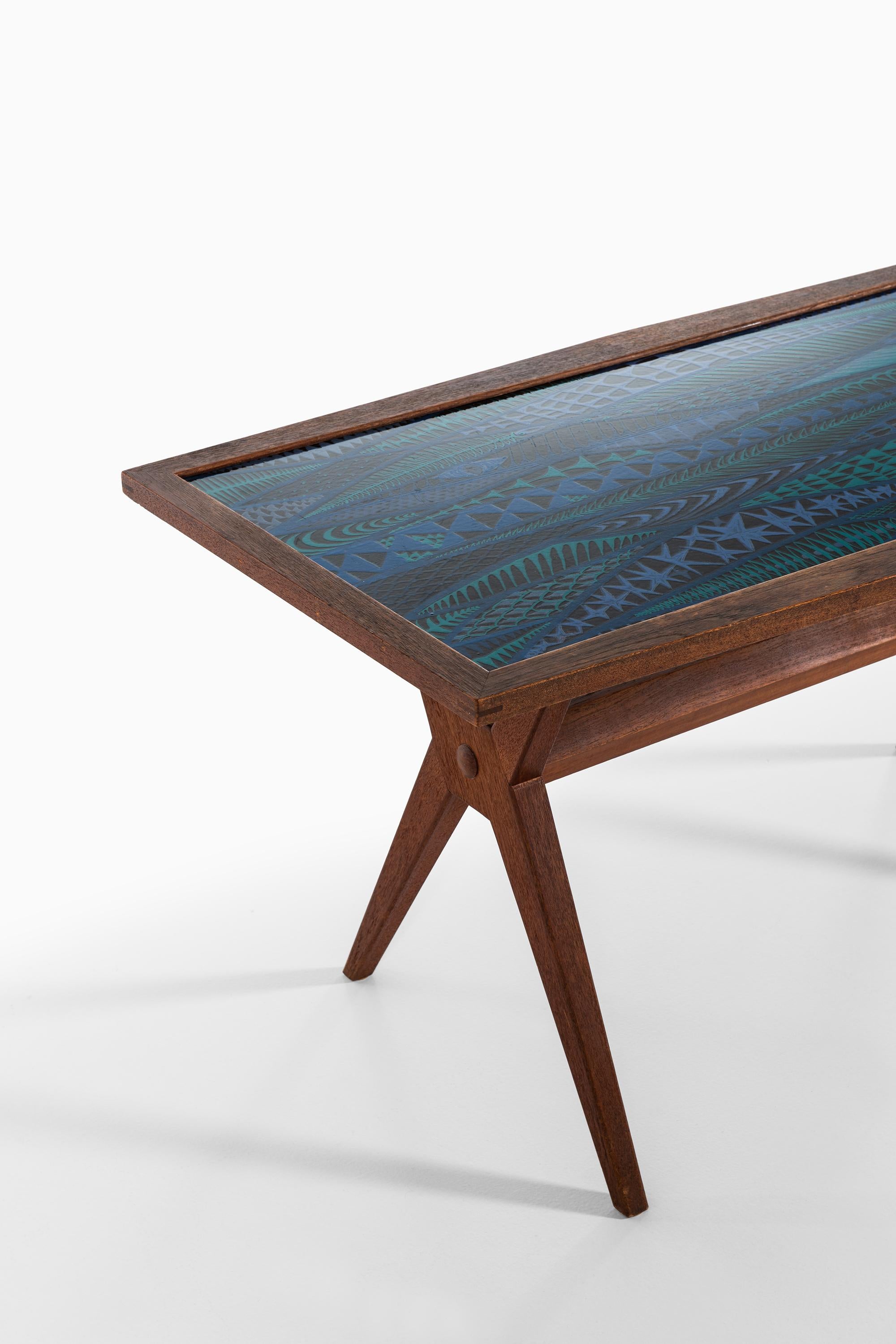 Mid-20th Century Stig Lindberg Coffee Table Produced by Gustavsberg in Sweden For Sale