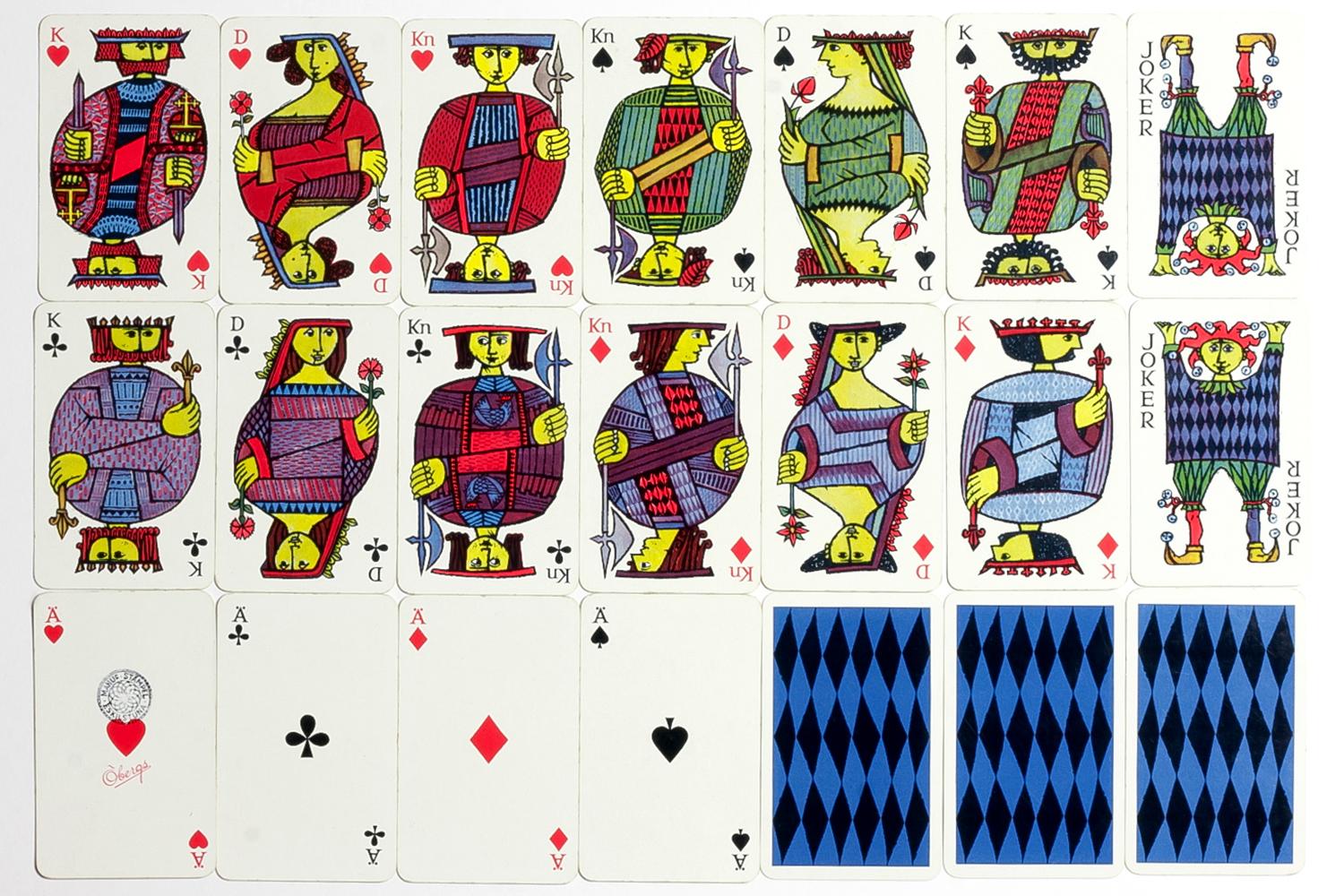 Stig Lindberg / « COMEDIA » PLAYNG CARDS Set / AB J.O. OBERG & SON  / 1958 en vente 1