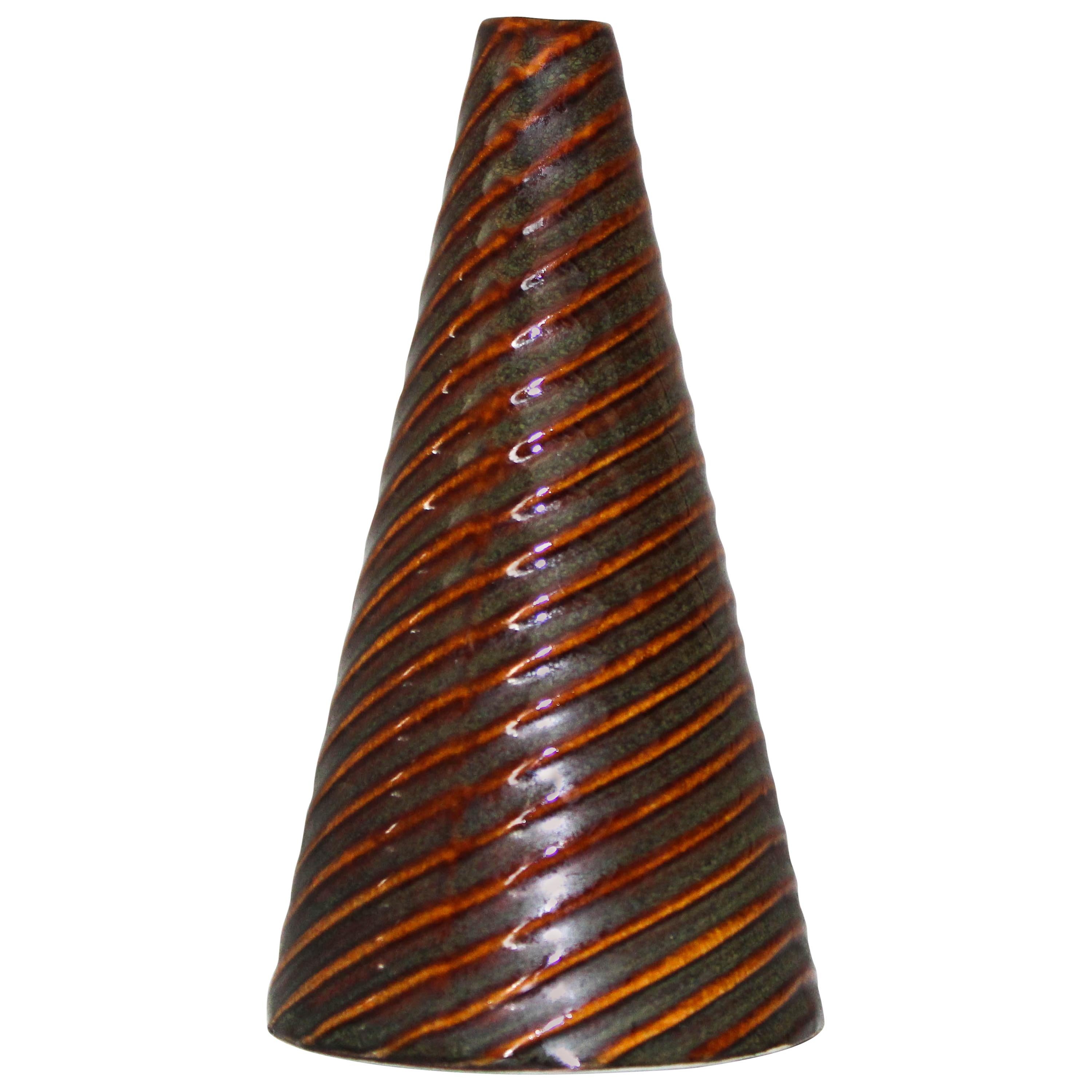 Stig Lindberg "Domino" Ceramic Vase for Gustavsberg For Sale