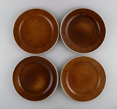 Stig Lindberg for Gustavsberg, 11 Coq Dinner Plates in Glazed Stoneware
