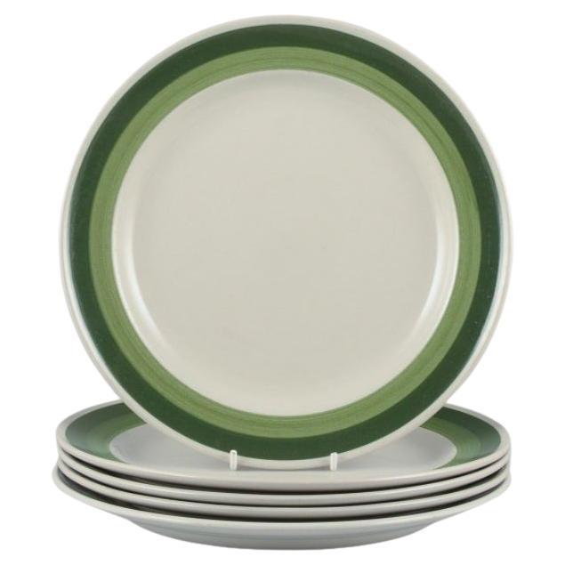 Stig Lindberg for Gustavsberg, Five "Bodega" dinner plates in stoneware. For Sale