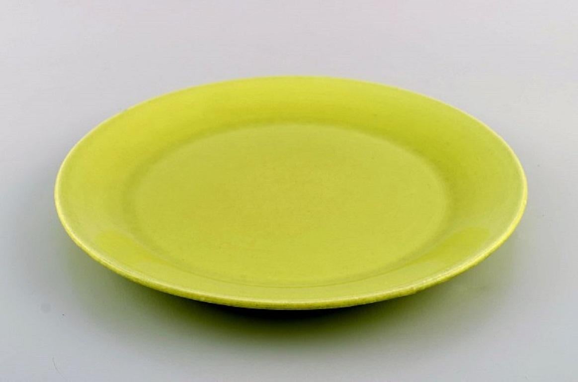 Scandinavian Modern Stig Lindberg for Gustavsberg, Five Spisa-Legum Dinner Plates in Porcelain For Sale
