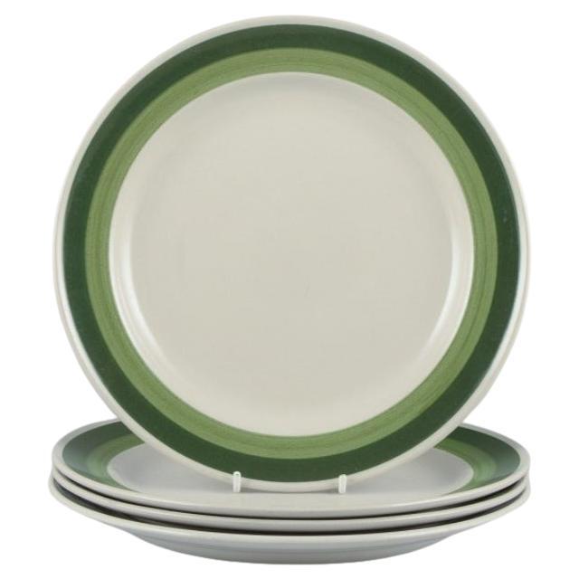 Stig Lindberg for Gustavsberg, four "Bodega" dinner plates in stoneware.