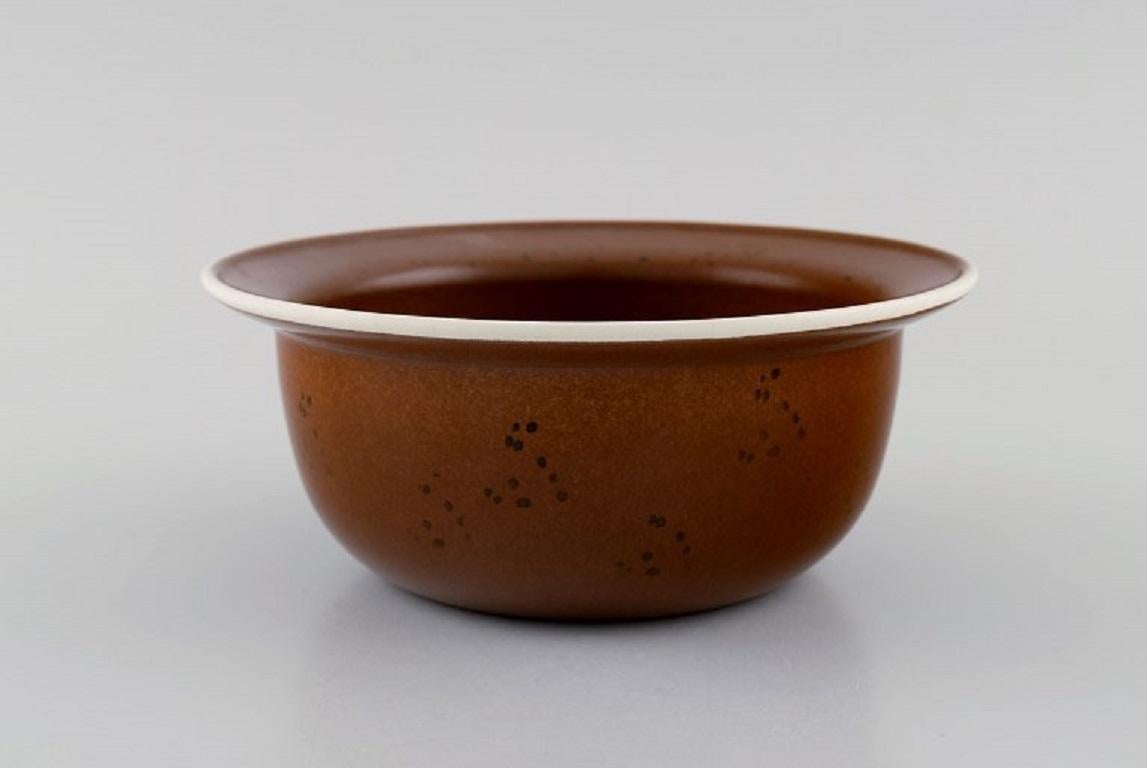 Stig Lindberg for Gustavsberg, Four Coq Bowls / Dishes in Glazed Stoneware In Excellent Condition For Sale In Copenhagen, DK