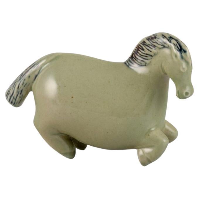 Stig Lindberg for Gustavsberg. Horse figurine in glazed stoneware.