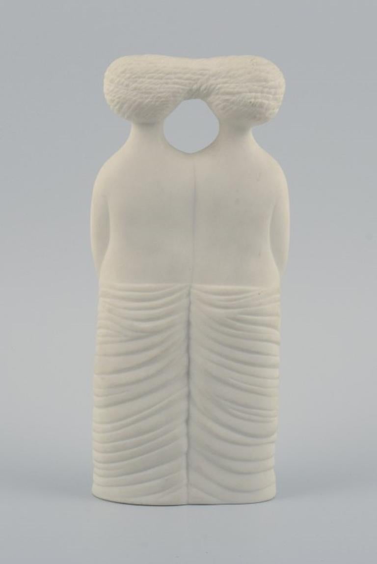 Suédois Stig Lindberg pour Gustavsberg. Sculpture en porcelaine. Les jumeaux, série Parian 2 en vente