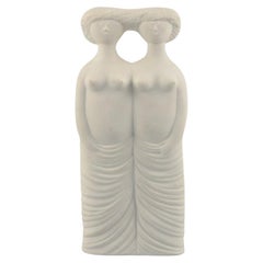 Vintage Stig Lindberg for Gustavsberg. Porcelain sculpture. "The Twins", Parian 2 series
