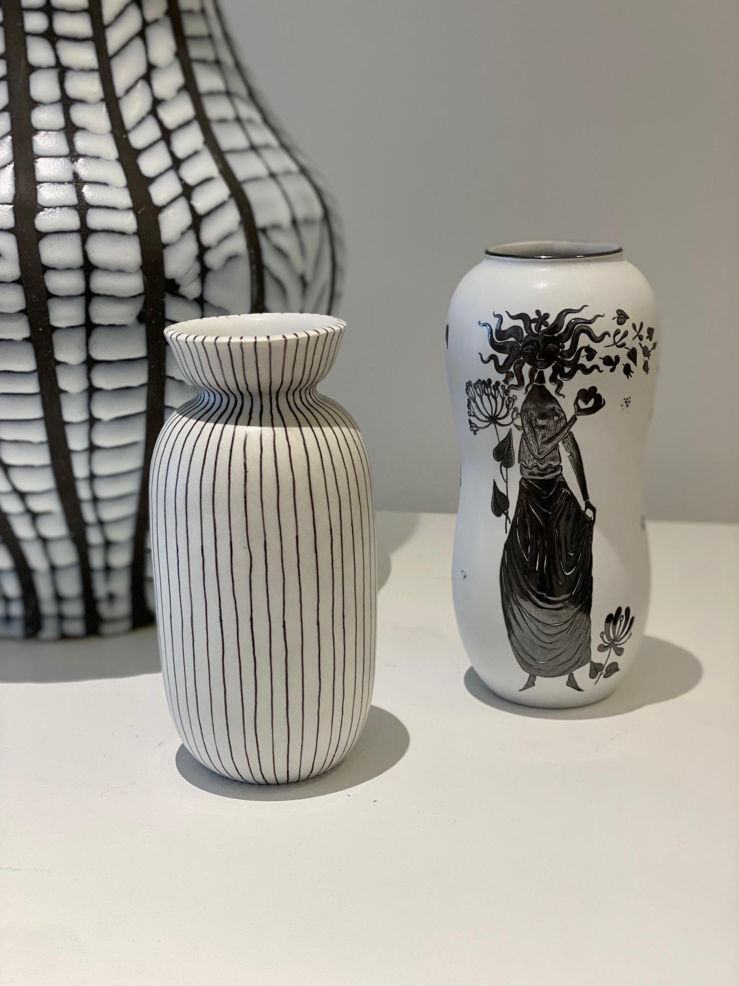 Swedish Stig Lindberg for Gustavsberg Set of 2 Small Vases For Sale