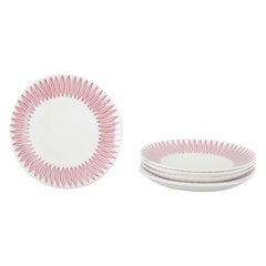 Stig Lindberg per Gustavsberg. Set di sei piatti da torta in maiolica. Modello 'Salix'.