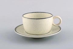 Stig Lindberg for Gustavsberg, Set of Twelve "Birka" Teacups with Saucers