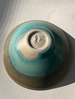 Stig Lindberg for Gustavsberg , Studio ceramic/stoneware matte green glaze .