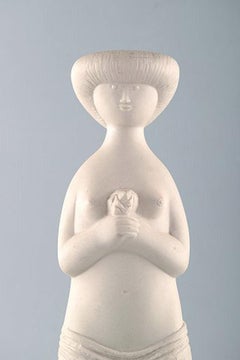 Stig Lindberg for Gustavsberg Studio, Large and Rare Figure in Biscuit