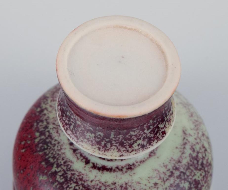 Glazed Stig Lindberg for Gustavsberg Studio. Miniature vase in Aniara glaze. 1960/70s.