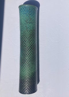 Stig Lindberg for Gustavsberg Studio Monumental Vase, with Matte and Green, Glaze