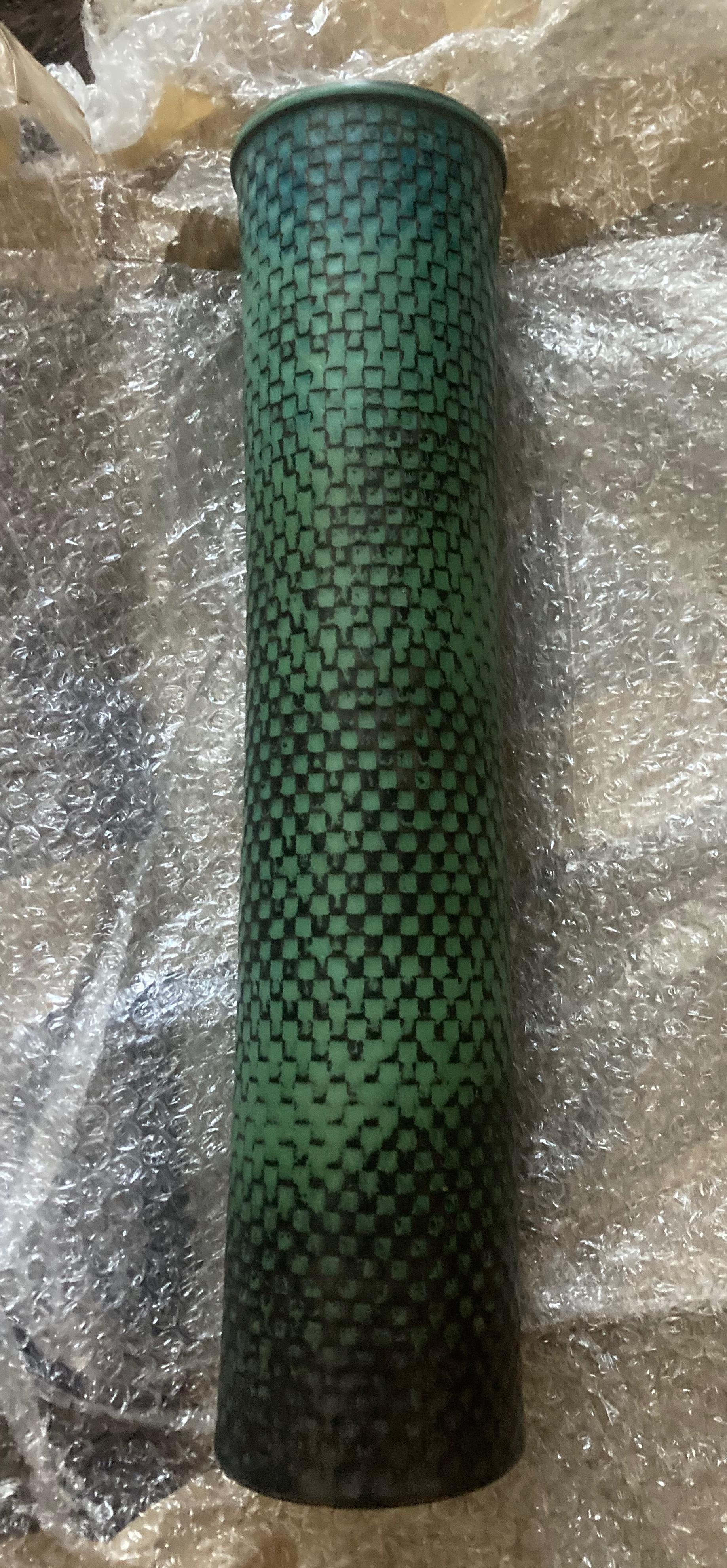 Stig Lindberg for Gustavsberg Studio Monumental Vase, with Matte and Green, Glaze In Good Condition For Sale In Los Angeles, CA