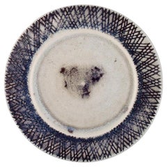 Stig Lindberg para Gustavsberg Studio, Plato grande de cerámica esmaltada