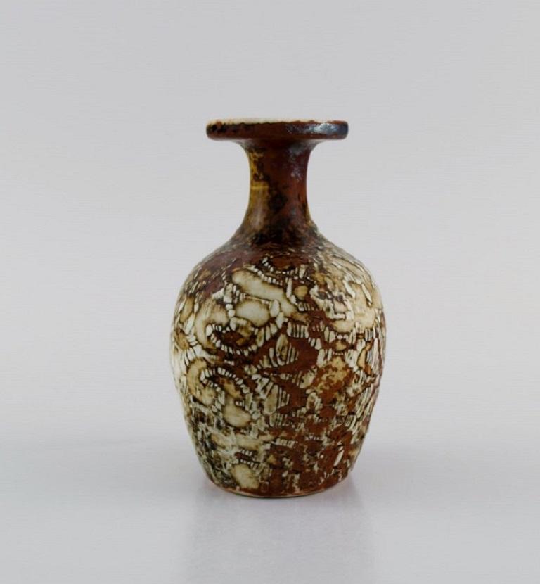 Stig Lindberg für Gustavsberg Studio, Vase aus glasierter Keramik (Skandinavische Moderne) im Angebot