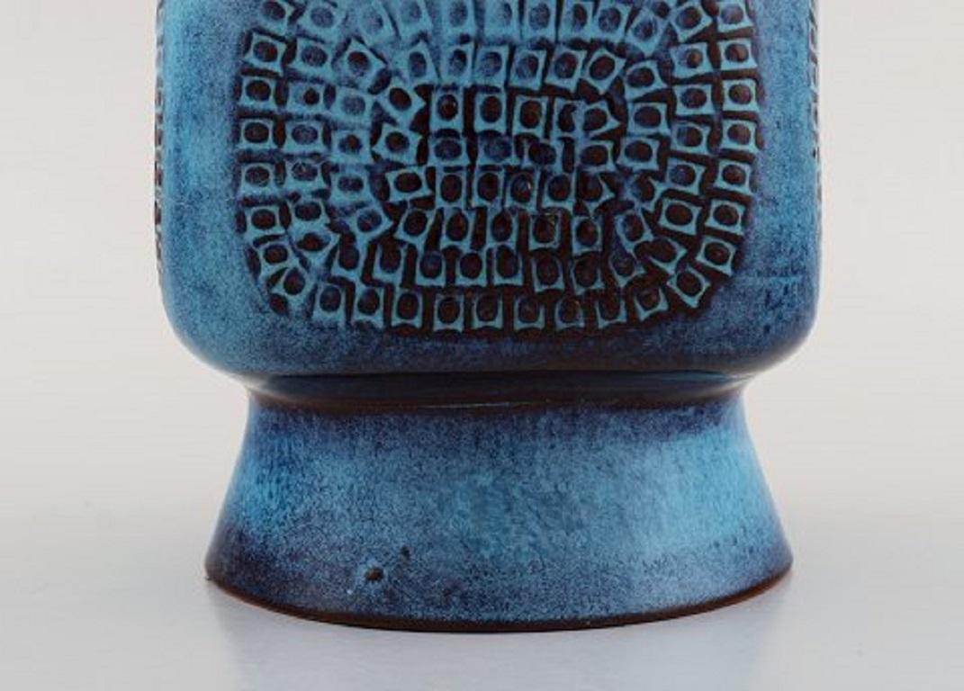 Swedish Stig Lindberg for Gustavsberg Studiohand, Vase in Glazed Ceramics