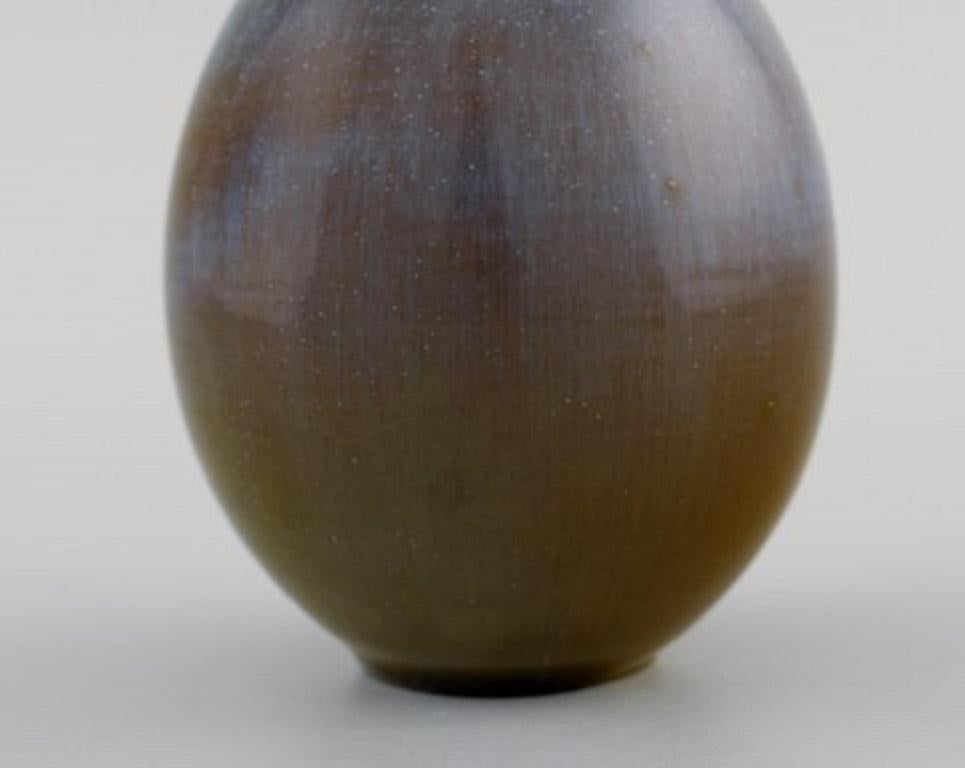 Swedish Stig Lindberg for Gustavsberg Studiohand, Vase in Glazed Ceramics