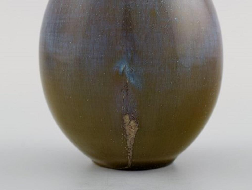 20th Century Stig Lindberg for Gustavsberg Studiohand, Vase in Glazed Ceramics