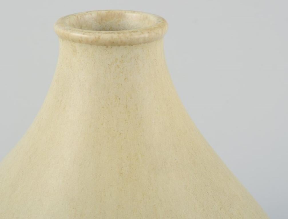 Glazed Stig Lindberg for Gustavsberg, Sweden. Ceramic vase in sandy glaze. 