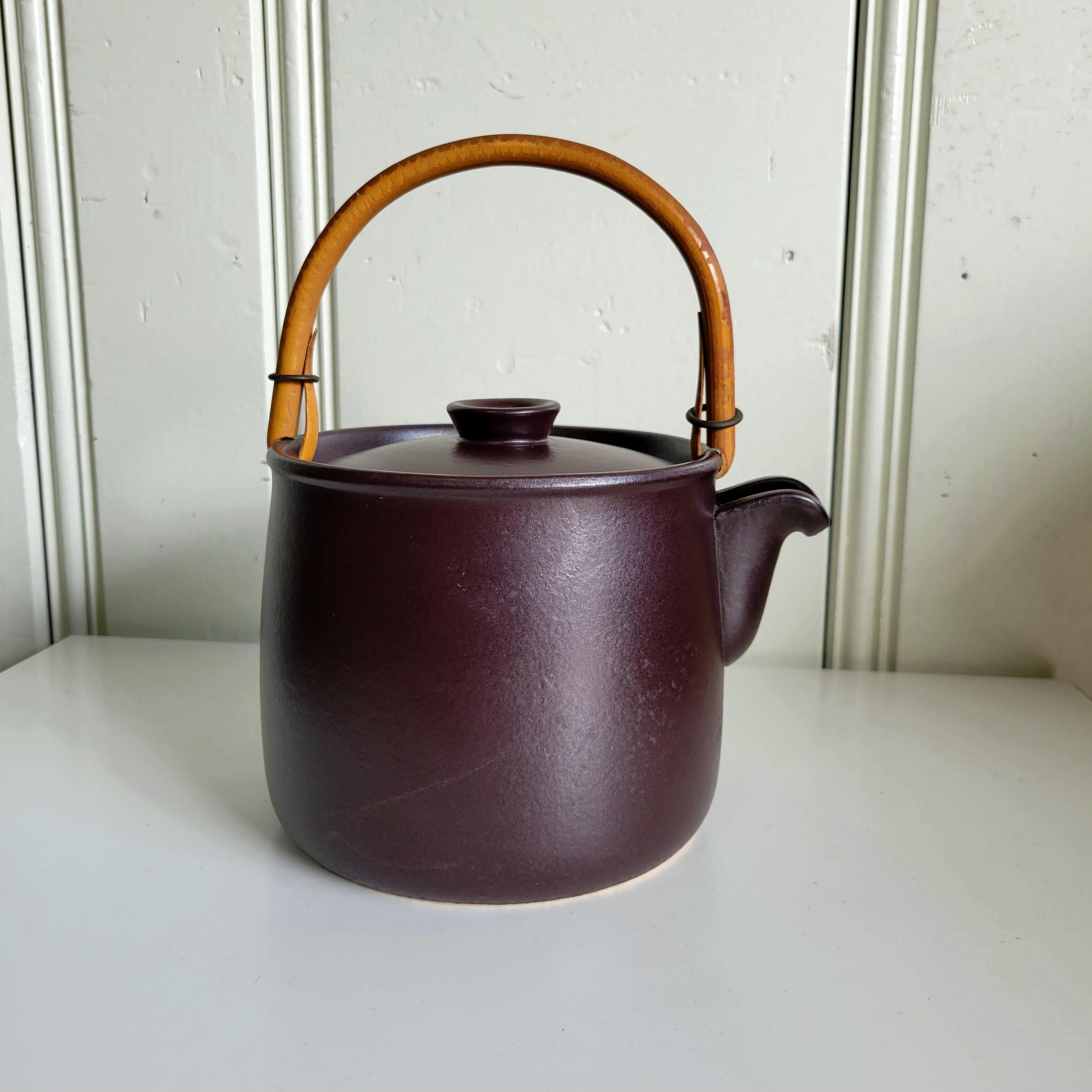 Stig Lindberg designed teapot for Gustavsberg, Sweden, circa 1960s.