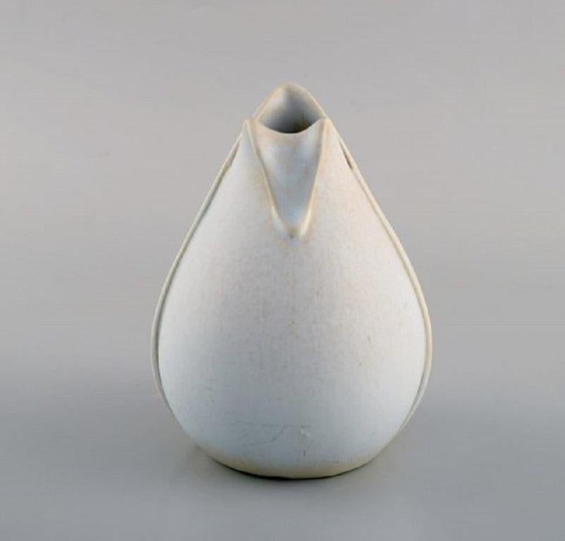 Scandinavian Modern Stig Lindberg for Gustavsberg, Vase with Handle in Glazed Ceramic, 1950s-1960s