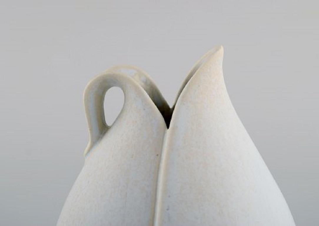 Swedish Stig Lindberg for Gustavsberg, Vase with Handle in Glazed Ceramic, 1950s-1960s