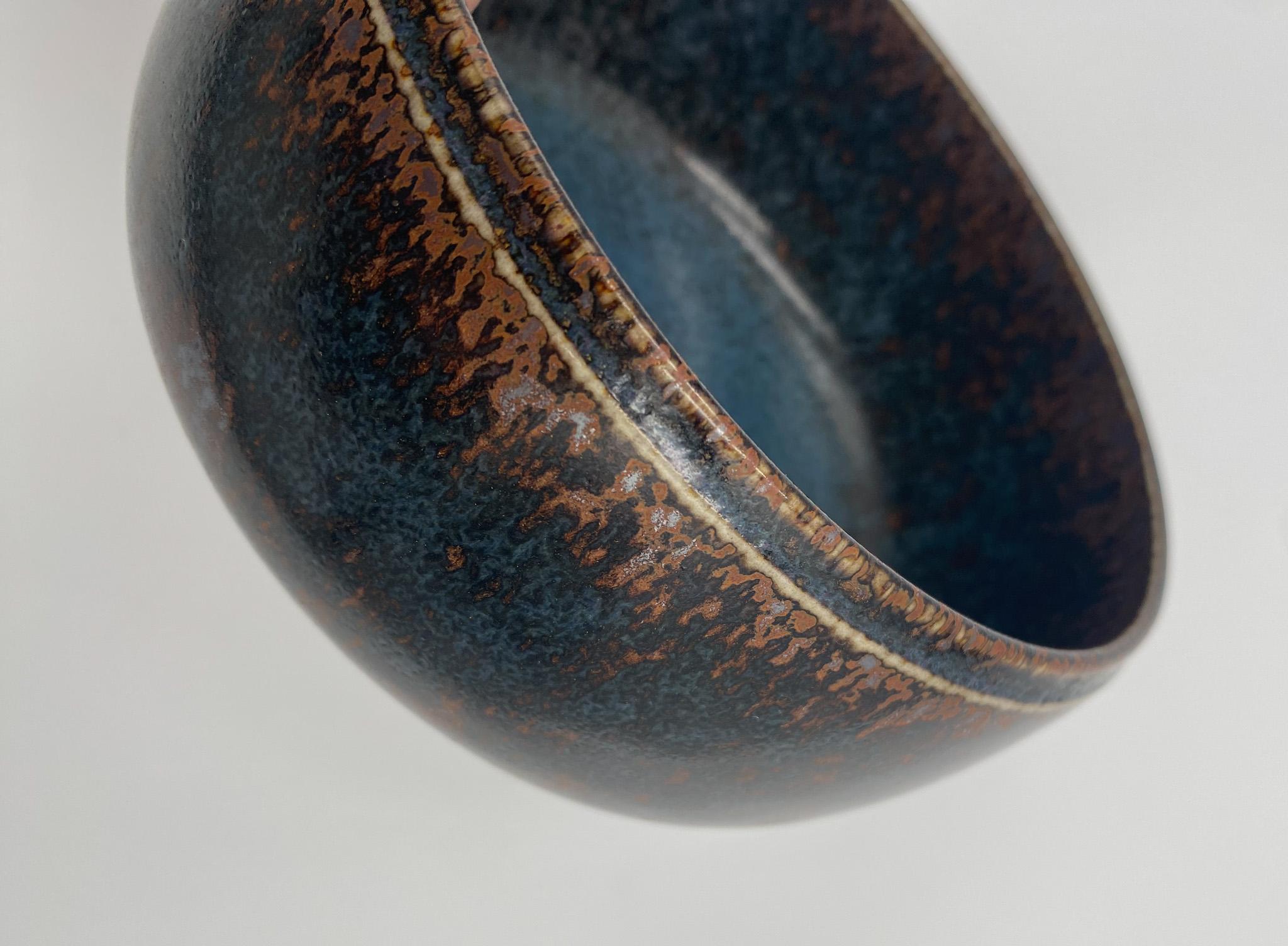 Stig Lindberg Glazed Ceramic Bowl, Sweden, circa 1965 For Sale 5