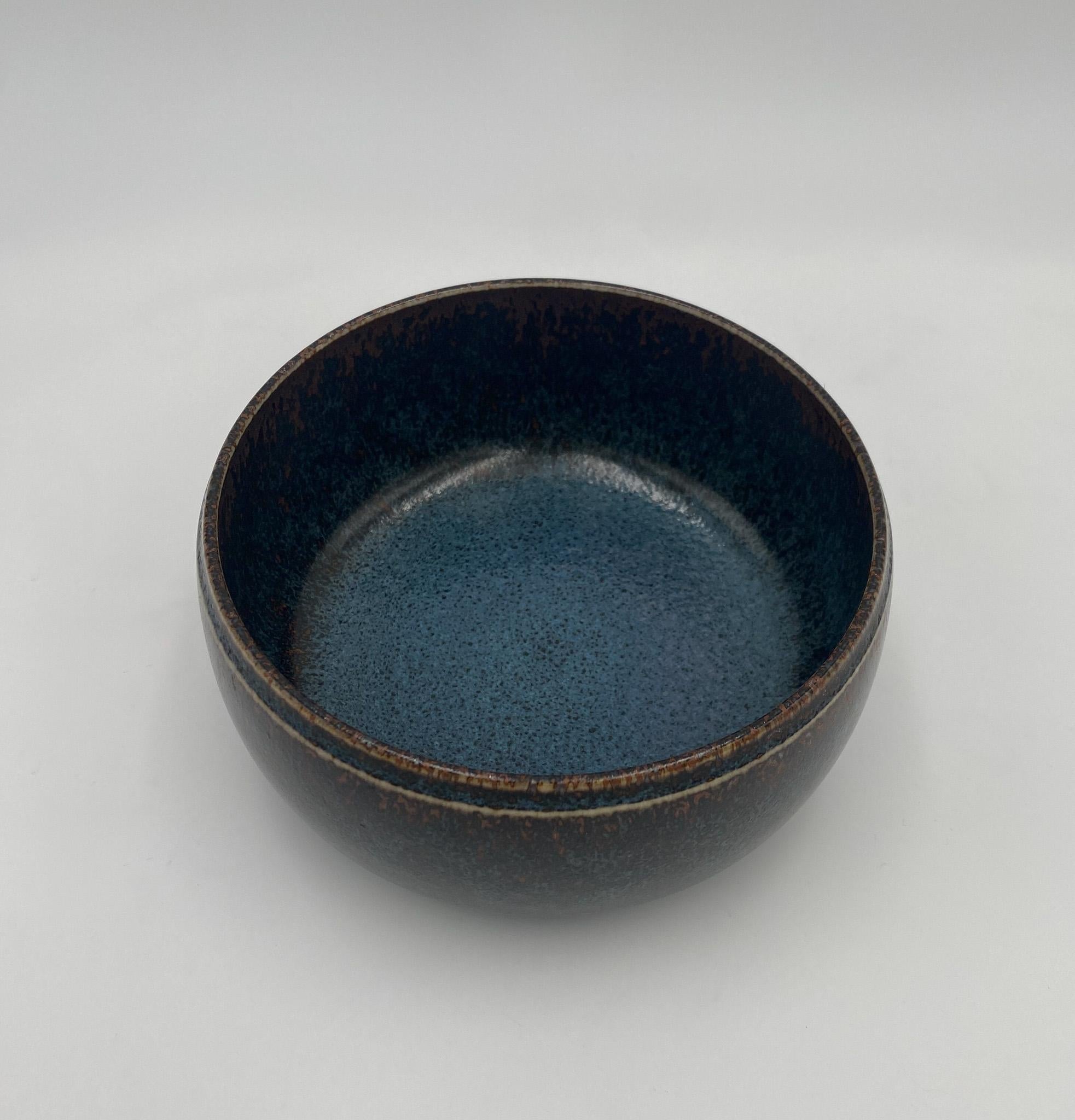 Mid-Century Modern Stig Lindberg Glazed Ceramic Bowl, Sweden, circa 1965 For Sale