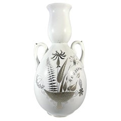 Stig Lindberg - Grazia For Gustavsberg, Applied Silver Stoneware Vase c1946-1950
