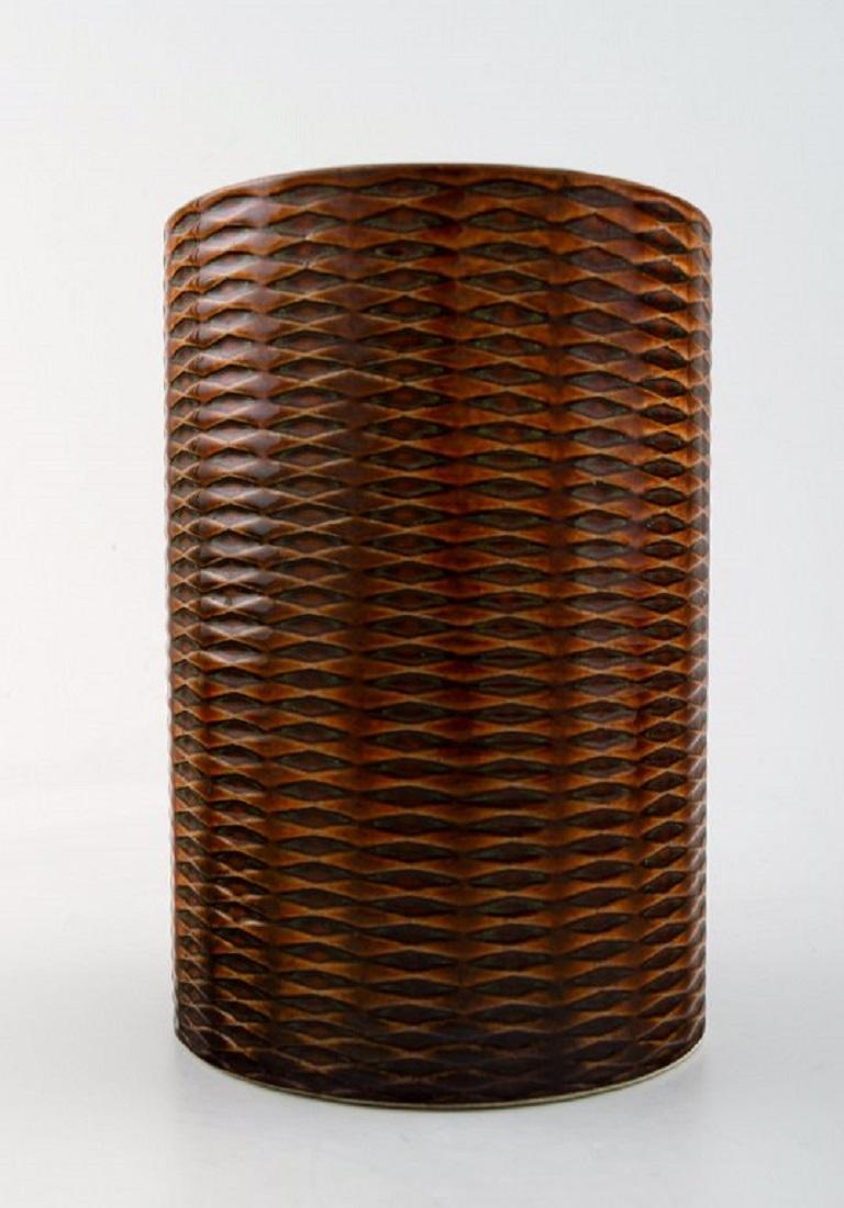 Stig Lindberg, Gustavsberg, Domino vase in ceramic.
1950/60s.
Measures: 15 cm. Diameter: 10 cm.
Marked.
In perfect condition.