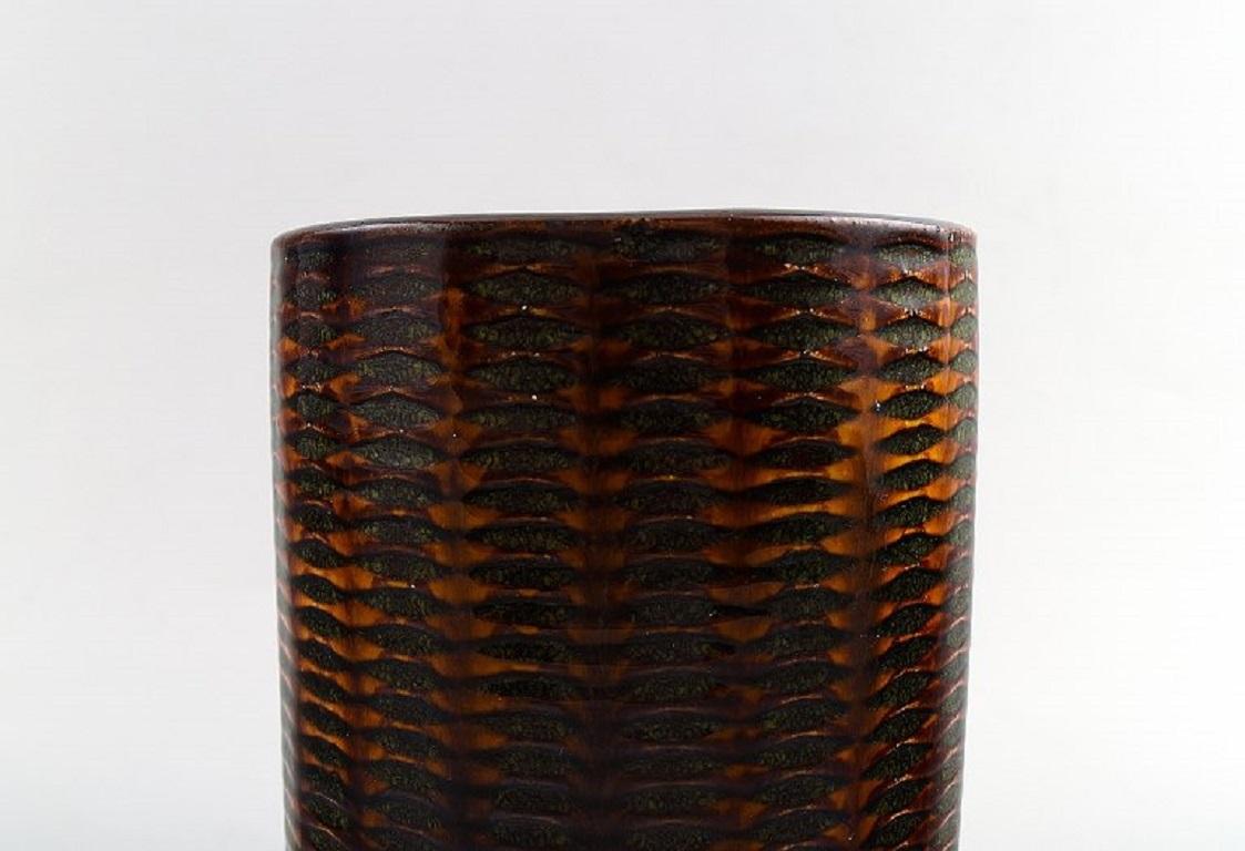 Scandinavian Modern Stig Lindberg, Gustavsberg, Domino Vase in Ceramic, 1950s For Sale