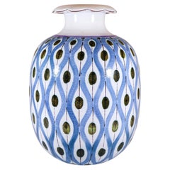 Stig Lindberg – Gustavsberg – Große blaue Fayence-Vase – Schwedisches Mid-Century-Design