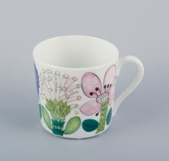 Stig Lindberg, Gustavsberg. "Tahiti" coffee cup with saucer in porcelain, 1970s