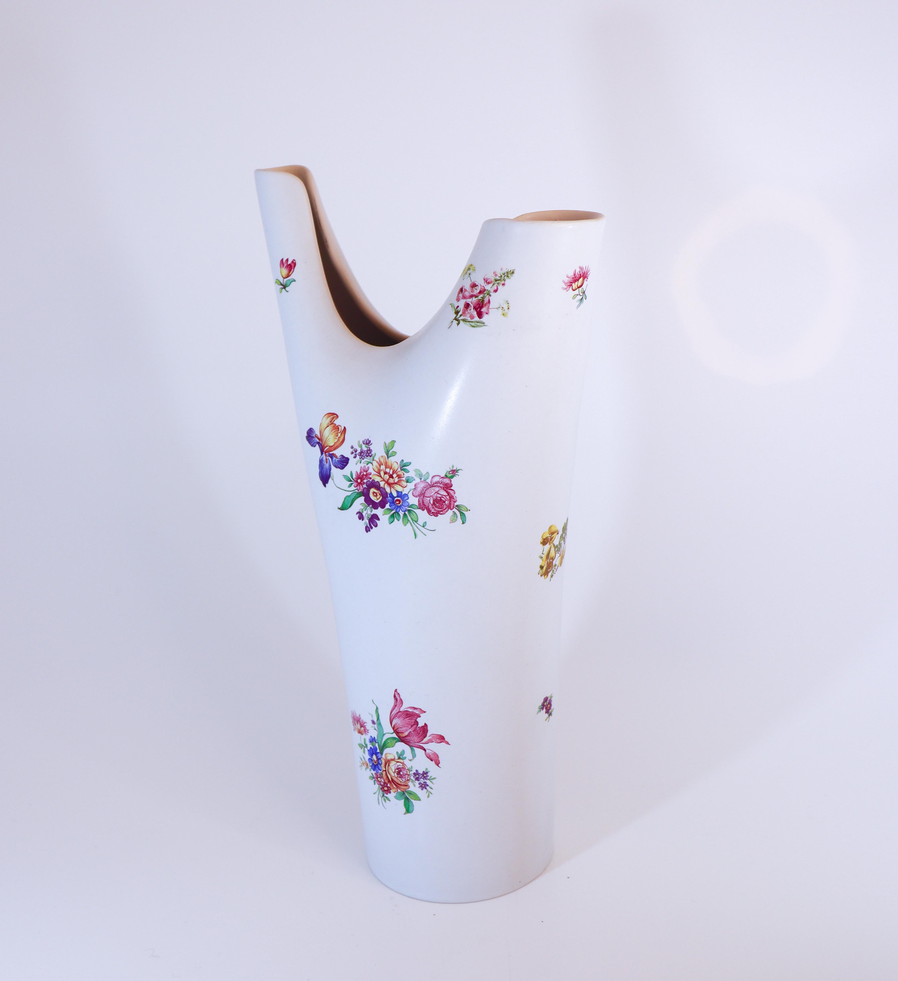 Stig Lindberg - Gustavsberg - Vaso Veckla con fiori cromatici In condizioni ottime in vendita a Stockholm, SE