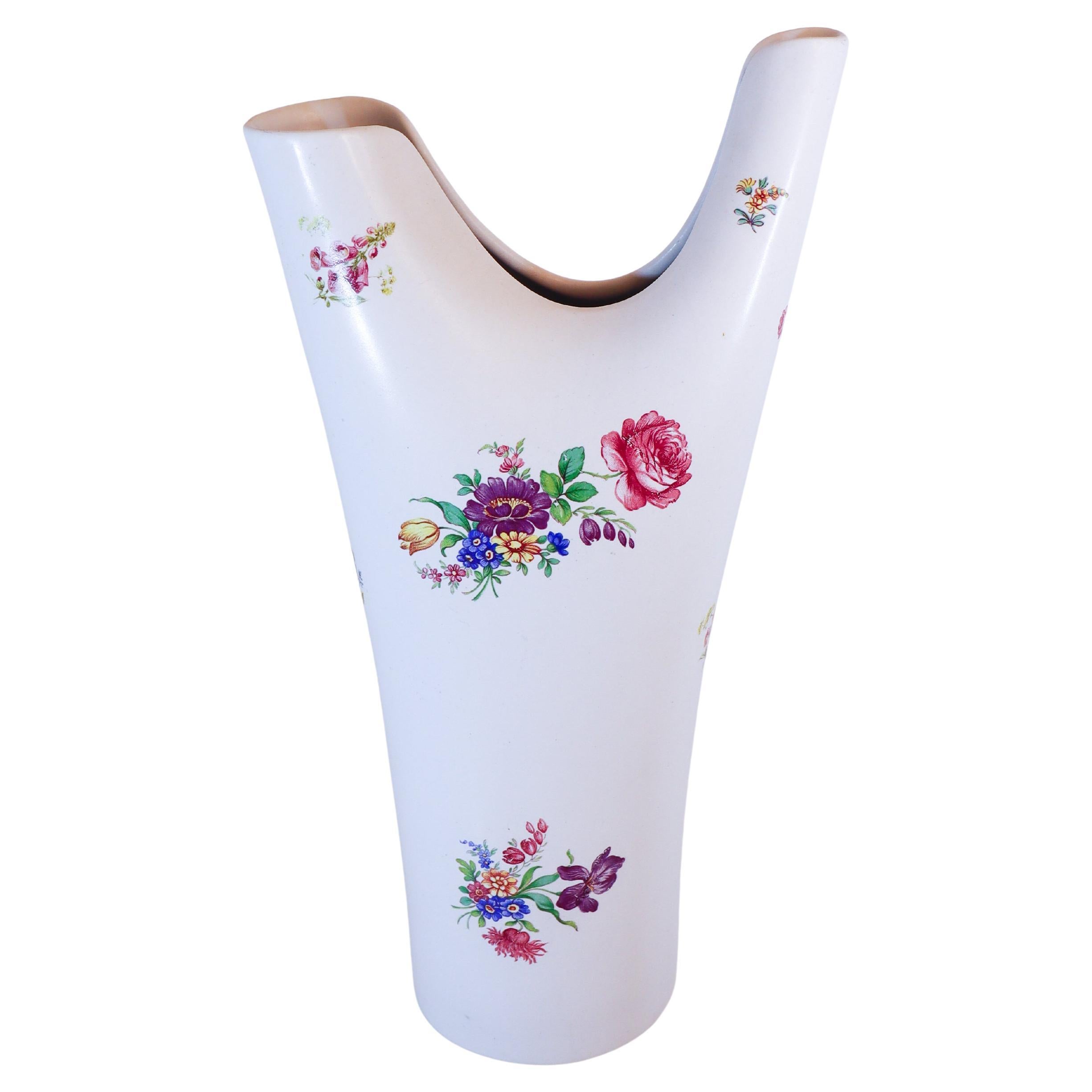 Stig Lindberg - Gustavsberg - Vaso Veckla con fiori cromatici
