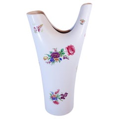 Stig Lindberg - Gustavsberg - Vase Veckla avec fleurs chromo